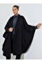 Black Cape Fit Double Breasted Coat