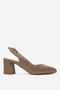 Women's Pointed Toe Thick Heeled Shoes Real Leather Mtd 24118 Vi̇zon