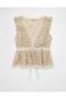 AE Lace Trim Flutter Sleeve Blouse - 3