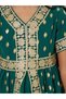 Girls Foil Print with Lace Insert - 3