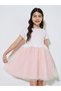 Teen Girls Sequined Mesh Dress with Hair Clip Set - 2