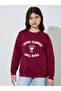 Teen Girls Text Graphic Print Cotton Sweatshirt - 3