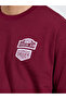 Men Maroon Oversized Back Screen Print Cotton Terry T-Shirt - 4