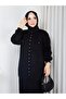 Women's Jacket Skirt Black Knitwear Double Set Standard Size - 5