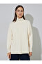 Cream Turtle Neck Oversized Knit Top - 3