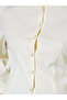 Cream Solid Asymmetric Hem Casual Top - 4