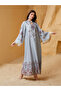 Maxi Jalabiya Dress with Intricate Print and Rhinestones - 4