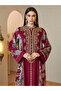 Red Maxi Jalabiya with Gold Embroidery - 2