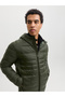 Olive Green JJEKINGSLEY Hooded Puffer Jacket with Zip Closure - 5