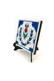 Ottoman Iznik Tile Pattern Printed Wooden Tabletop 10X10 Kd-36