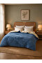 1-Piece Polyester Quilt Cover Comforter Set - Medium Blue, 150X200Cm - 4