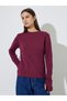 Burgundy Long Sleeve T-Shirt with Thumbhole - 3