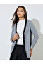 Grey Longline Contrast Trim Button-Up Cardigan - 3