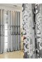 1-Piece Jacquard Non-Blackout Curtain, 132x260cm Grey - 7