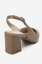 Women's Pointed Toe Thick Heeled Shoes Real Leather Mtd 24118 Vi̇zon - 3