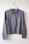 Gray Melange Shirt Collar Long Sleeve Half Placket Buttoned Casual Knitwear Sweater 57 60 - 2