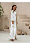 White Maxi Jalabiya with Gold Embroidery - 5