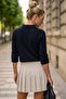 Black Shirt Collar Long Sleeve Half Placket Buttoned Casual Knitwear Sweater 57 60 - 7