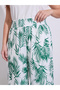 Plus Size Tropical Print Wide-Leg Trousers for Women - 4