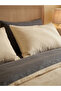 4-Piece Washed Cotton Comforter Set - Off White 180x220cm - 2
