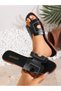 Black Flat Sandals for Women - 2