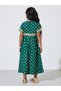 Girls Foil Print with Lace Insert - 4