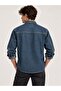 Dark Blue Premium Tok Fabric Double Pocket 90S Men's Denim Jeans Shirt - 3