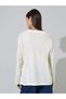 Cream Waffle Knit Oversized T-Shirt - 5