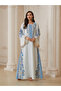 Blue Print Maxi Jalabiya Dress for Women