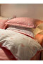 4-Piece Polyester Quilt Cover Comforter Set - Peach, 180x220cm - 3