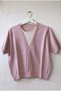Pastel Pink Round Neck Short Sleeve Double-Look Single Product Knitwear Sweater 58 60 - 2