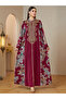 Red Maxi Jalabiya with Gold Embroidery - 3