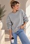 Women's Slim 2 Thread Basic Sweatshirt Crew Neck Comfortable Fit Casual Long Sleeve Zg9033