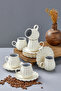 Elvaris 6-Person 90 ml Porcelain Coffee Cup Set Ckr4605 - 2