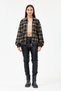 Women's Black Italian Plaid Pattern Zippered Jacket Size 38 - 42 - 3