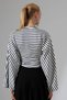 Women's Modal Striped Wide Sleeve Waist-Fitted Blouse - 9