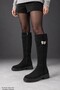 Ranch Zippered Metal Buckle Casual Women's Riding Boots - 6