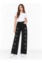 33009-26 Girls' Teen Butterfly Stone Embroidered Wide Leg Jeans Trousers with Tassel Hem 13–17 Years - 3
