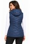 Women's Hooded Wavy Quilted Zippered Royal Vest 1758 - 3