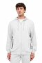 Men's Light Gray Tracksuit Set – Hooded Zip-Up Top and Jogger Bottom Casual Sports Set - 3