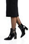 Tasseled Gold Accessory Thick Heeled Pointed Toe Women's Boots - 2