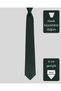 White Pinstripe Dark Green Silk Tie – 8 cm Wide - 4