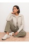 Wool Blend Zippered Knitwear Cardigan