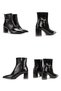 Tasseled Gold Accessory Thick Heeled Pointed Toe Women's Boots - 3