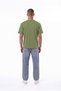 Men's Basic Relaxed Slim Cotton T-Shirt Castle Green - 5