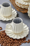 Elvaris 6-Person 90 ml Porcelain Coffee Cup Set Ckr4605 - 7