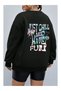 Just Chill Tree Print Crew Neck Sweatshirt Printed Premium Oversize T-Shirt