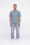 Men's Basic Relaxed Thin Cotton T-Shirt Pale Blue - 4