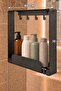 Glass Shower Shelf and Towel Rack Shampoo Holder Soap Holder Washcloth Hanger Bathroom Organizer Shelf Shower Shelf - 3