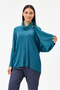 Italian Self-Line Patterned Oversize Knitted Blouse with Shawl, Sizes 40 - 46 - 2